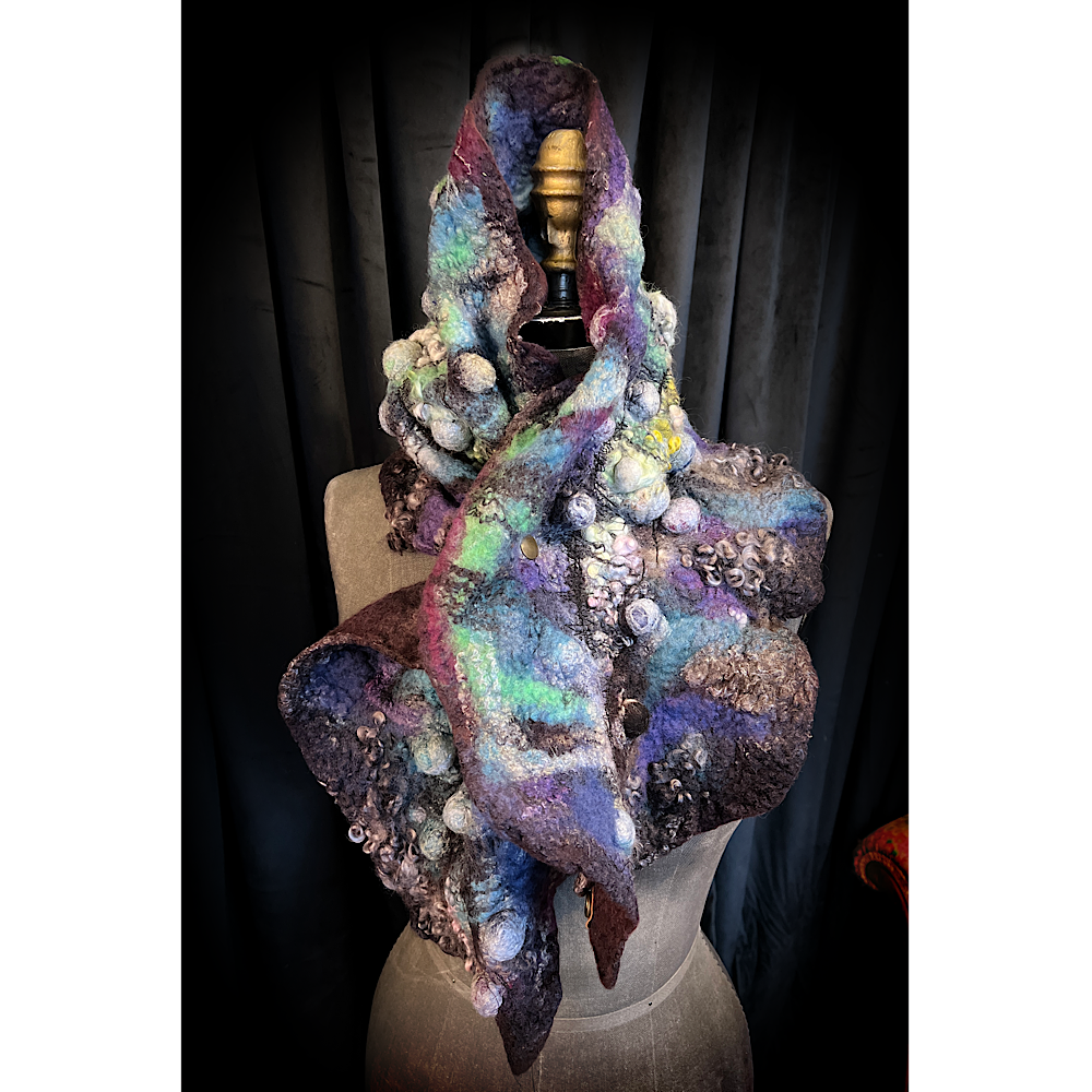 2022 Landscape serie  - Boreale - felted scarf