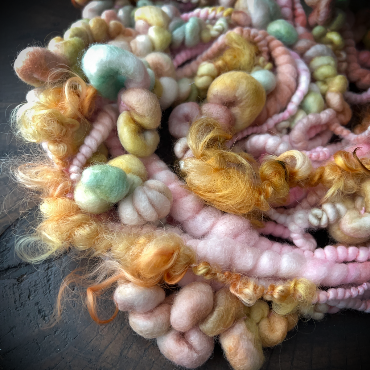 Honey bee signature art yarn