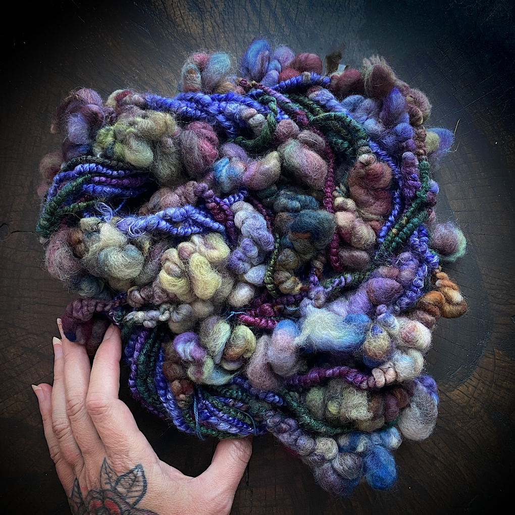 Night storm Silk merino art yarn