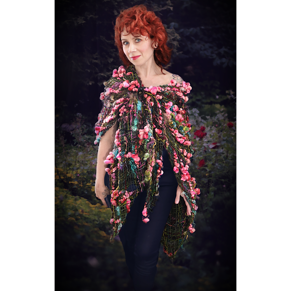 Kiss from a Rose 2 merino silk Shawl