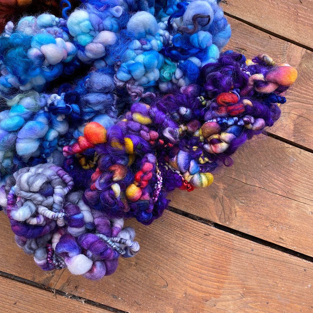 Set of mini jumbo boucle art - weaving kit