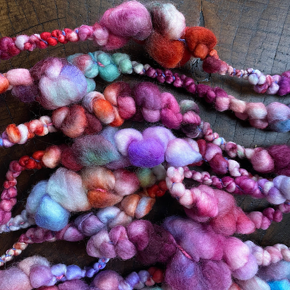 Velours bleu Jumbo boucle Art yarn