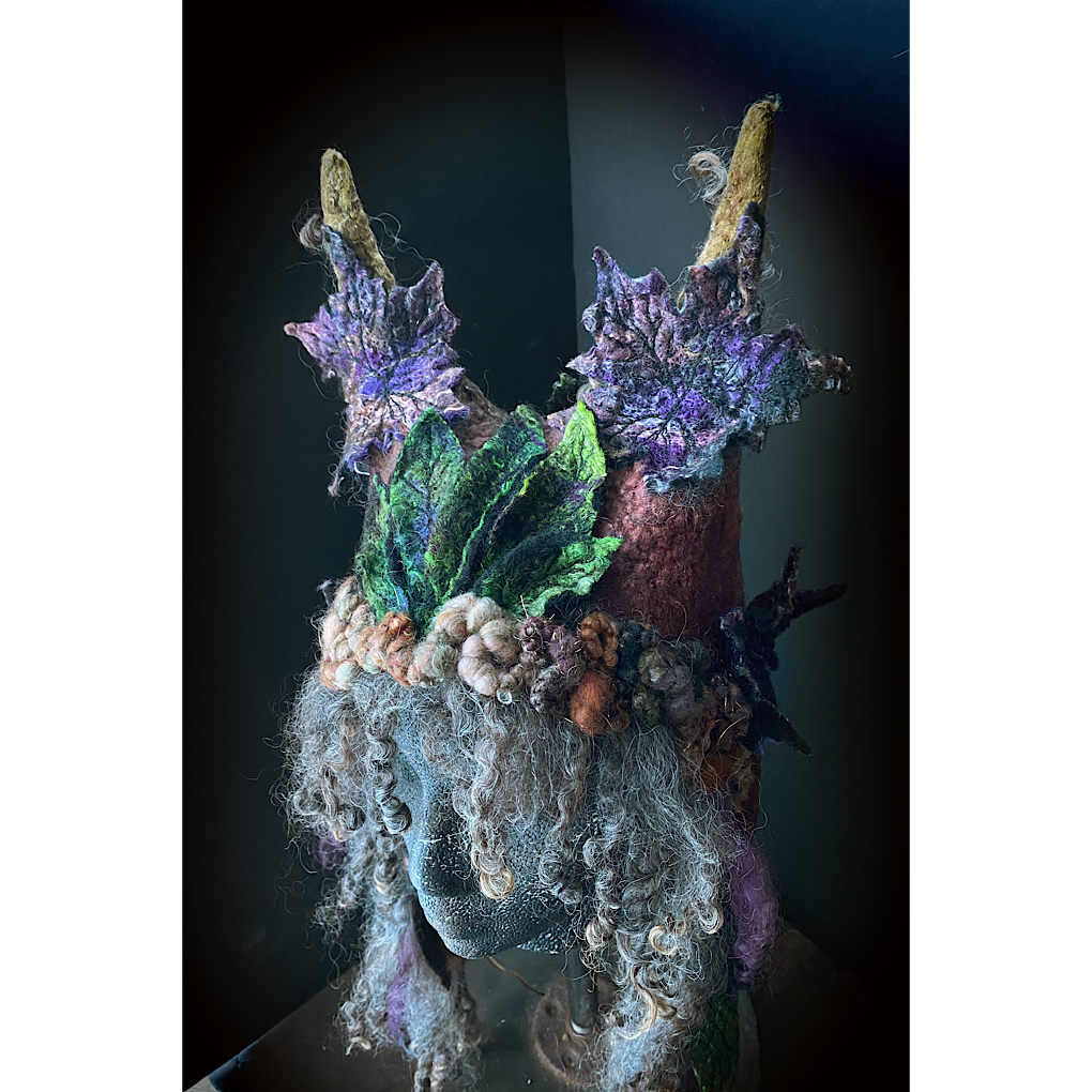Forest spirit 2 - Fairy felted hood
