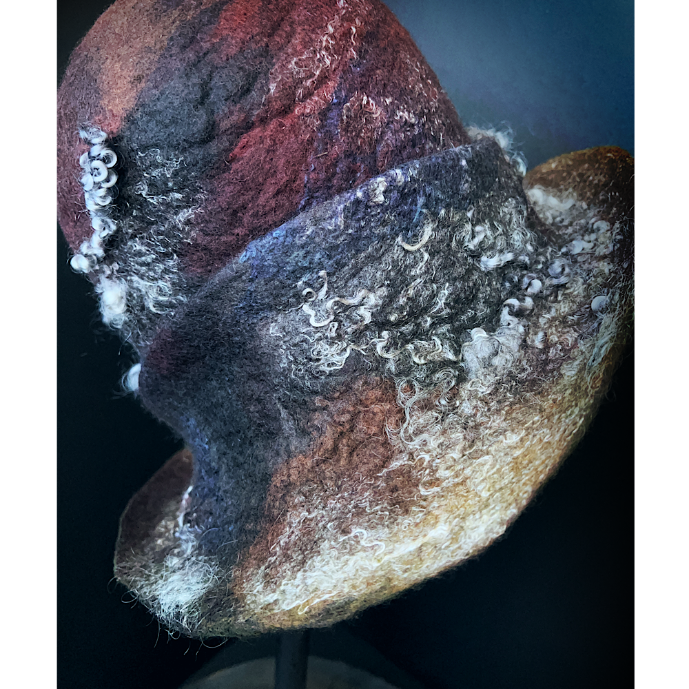 Felted cloche hat- 24”