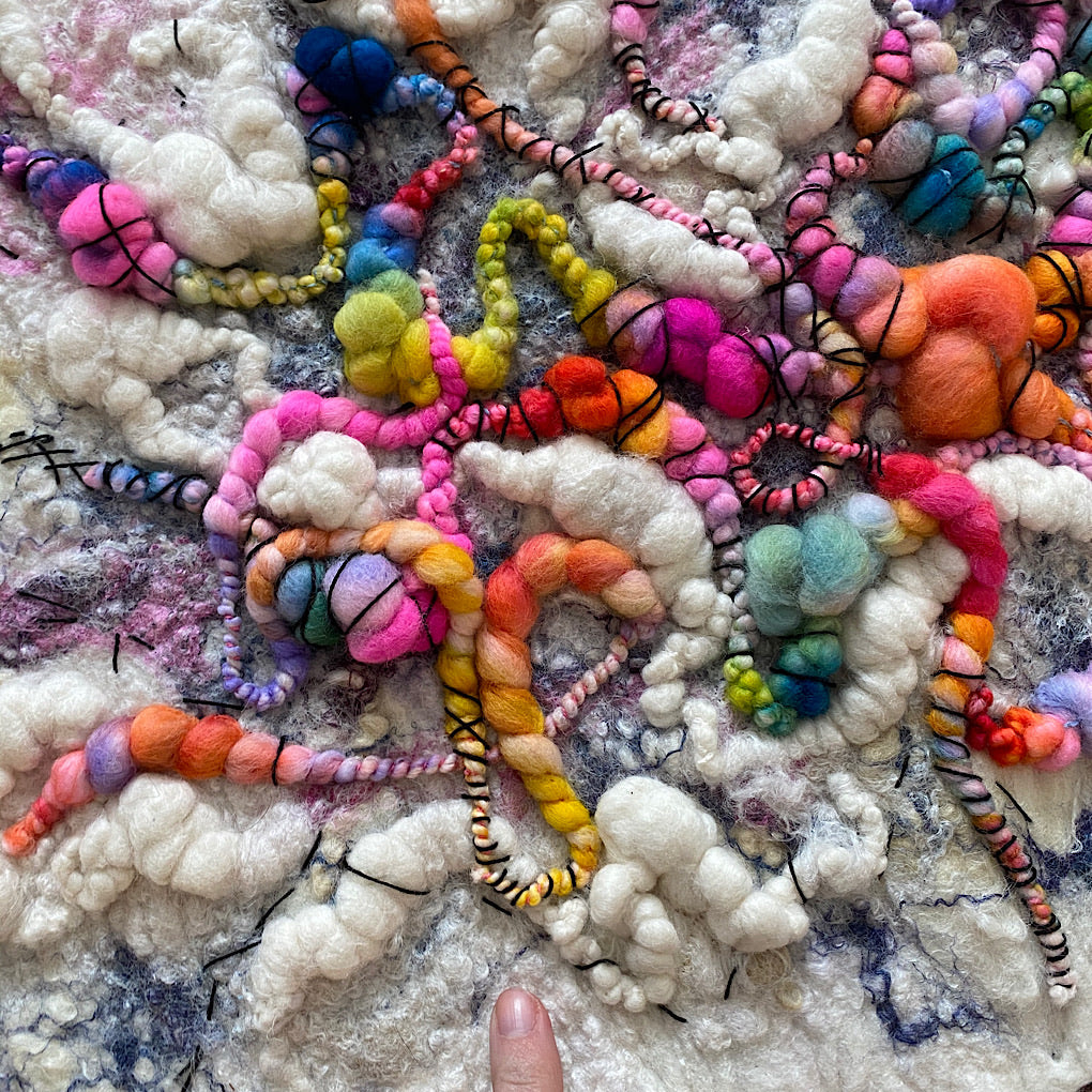 Wool felt wall art 24“ X 18”