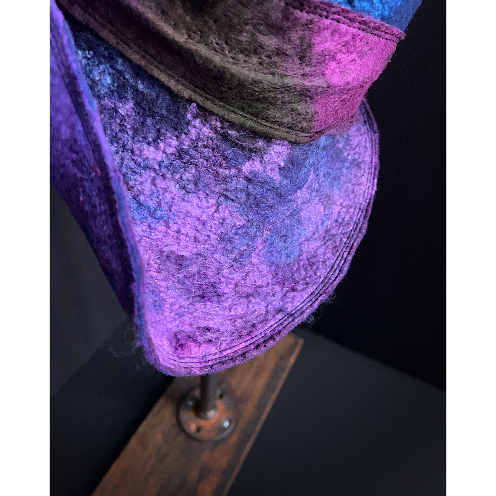 Felted flapper’s hat with rose size 23.5”