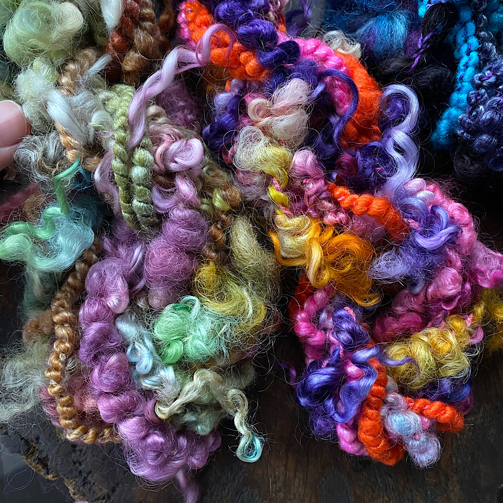 2020 art yarn leftovers mixed lot 200 grams