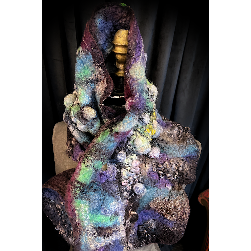 2022 Landscape serie  - Boreale - felted scarf