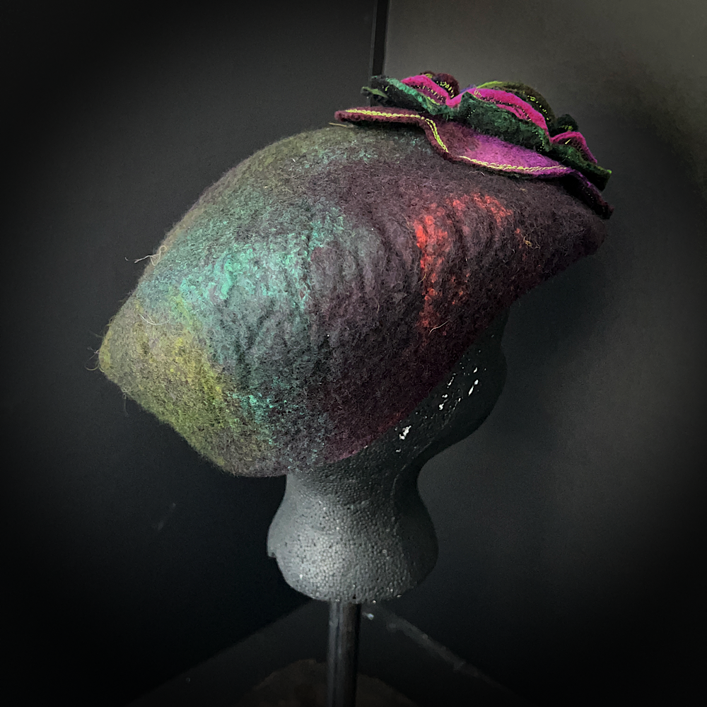 Felted oversized newsboy hat size 23.5”