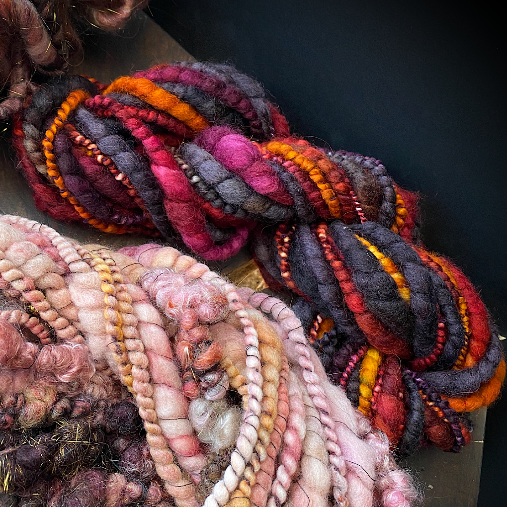 Scarf weaving hand spun art yarn Kit