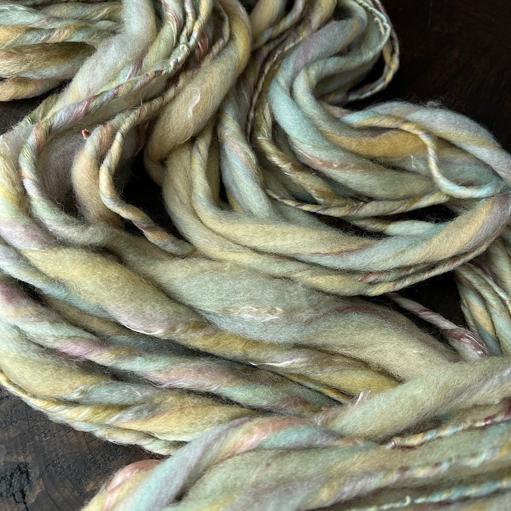 Antique gold hand spun yarn 1/2 skein