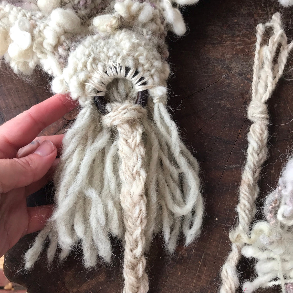 Hand woven and Felted Hooded SCARF | ready to ship | One size 35” x 10” - Mynoush