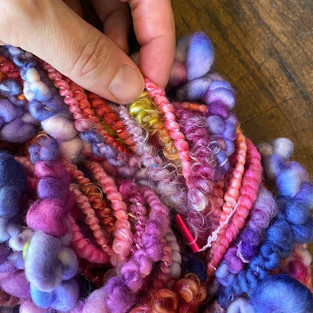 Blue sunset art yarn