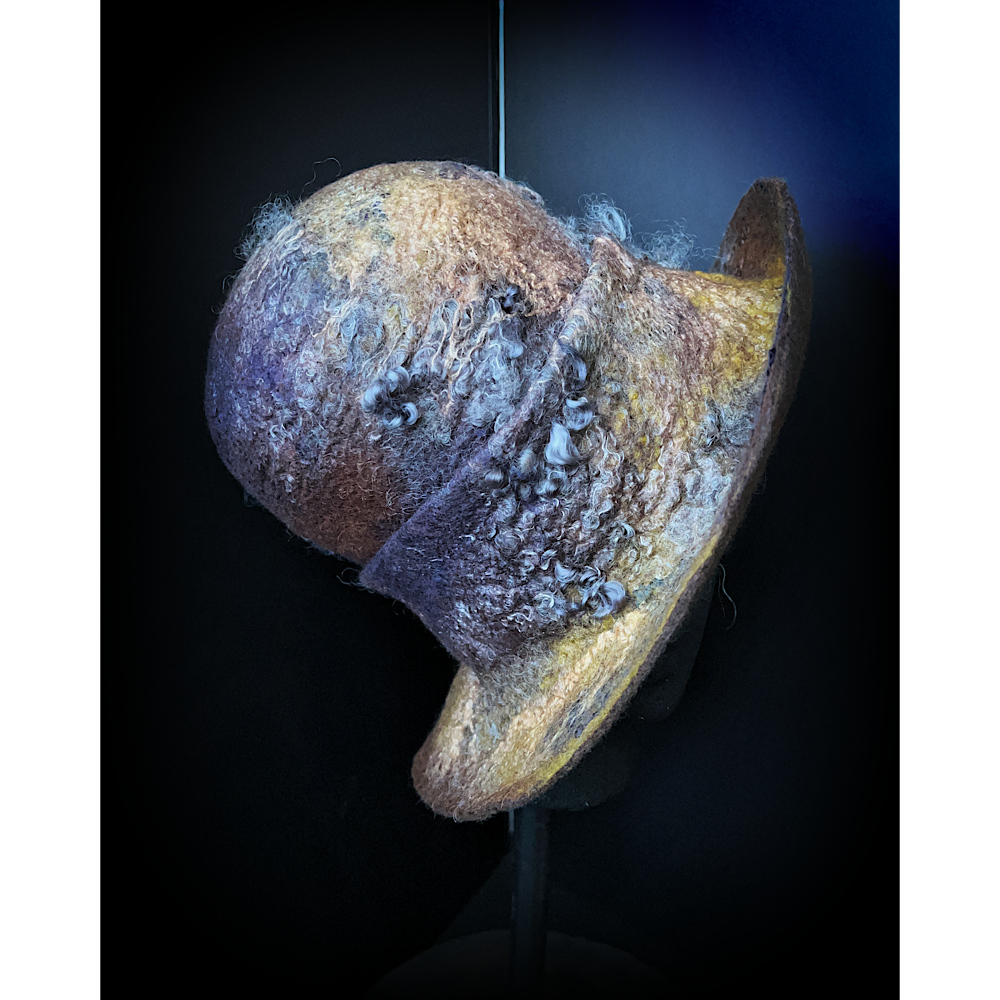 Felted cloche hat- 23”