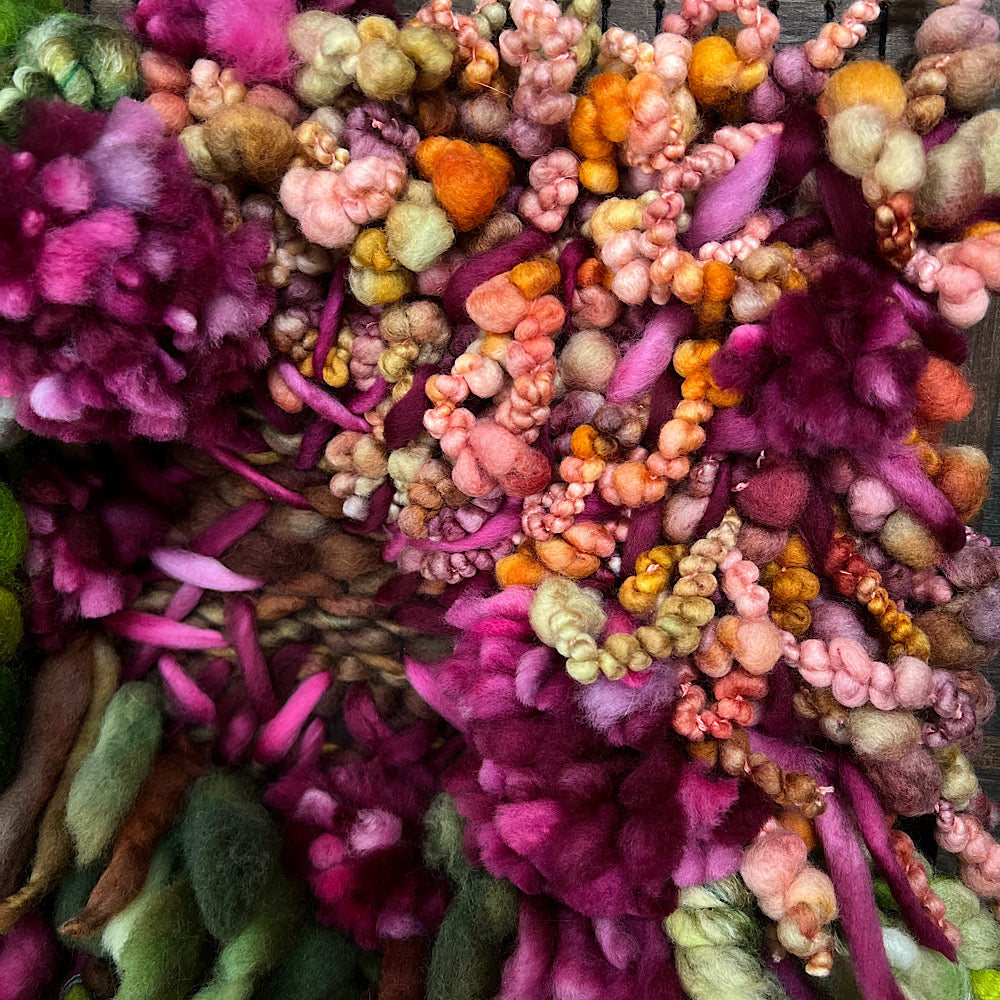 Blooming times - woven wall art