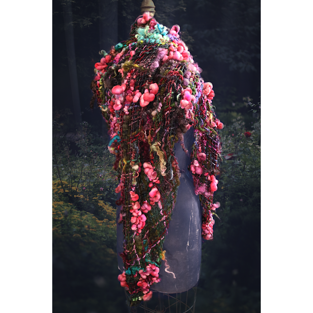 Kiss from a Rose merino silk Shawl