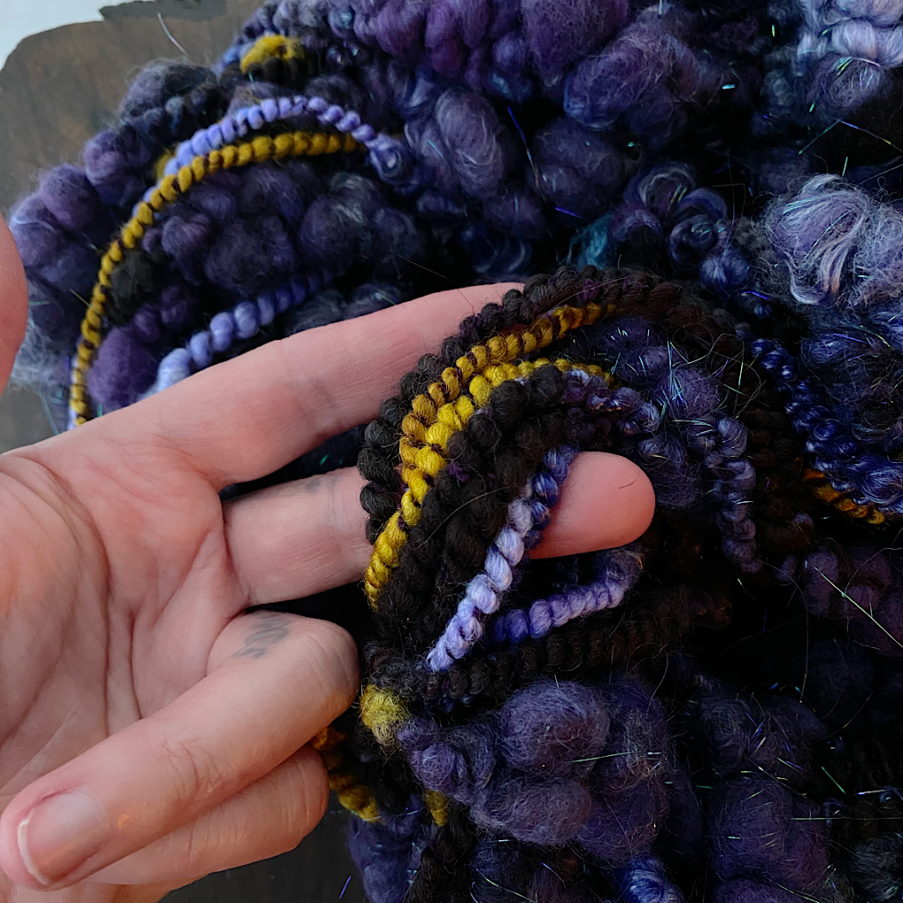 Nuit étoilée SET merino bamboo silk art yarn