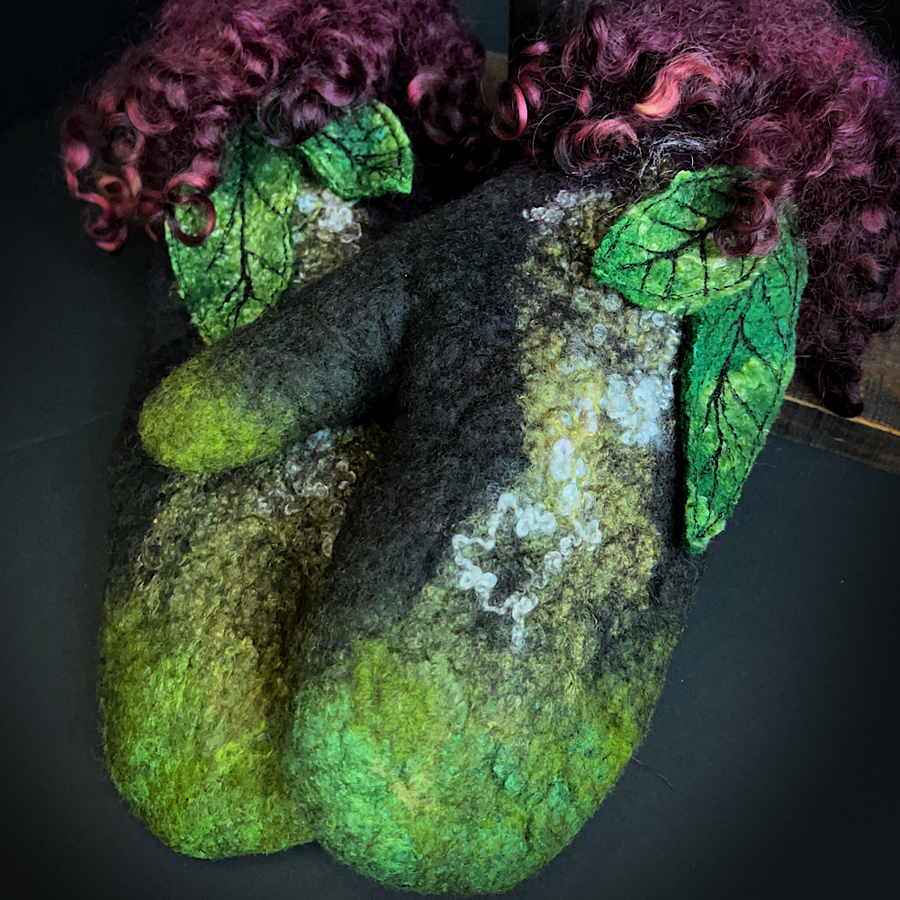 Felted mittens size small medium