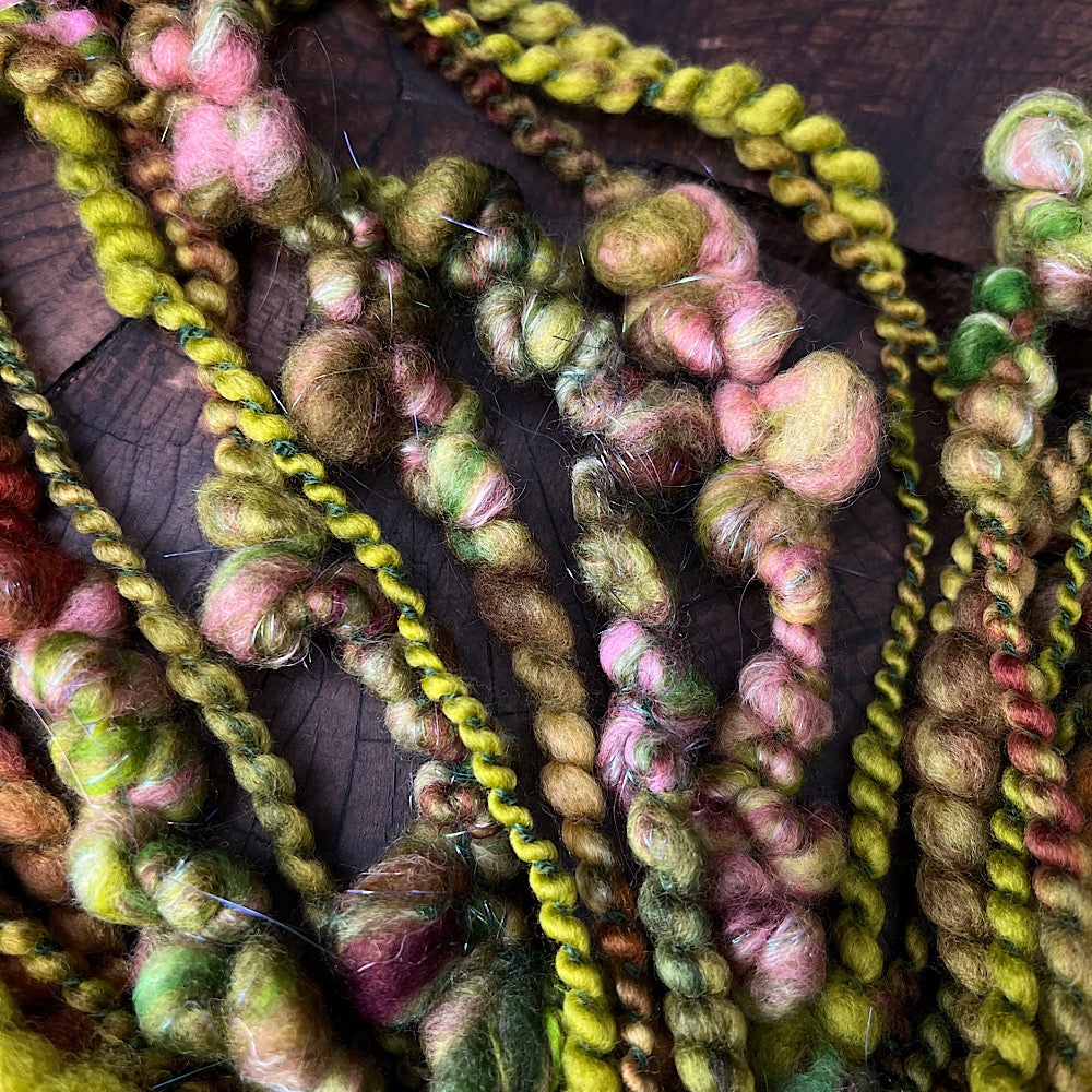 Prairie roses art yarn