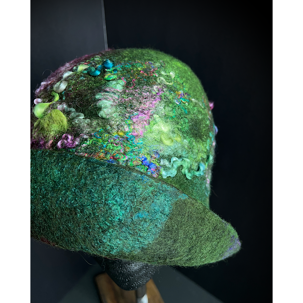Felted flapper’s hat- 23.5”