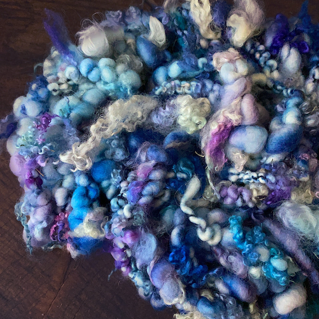 Les yeux bleus - Art yarn