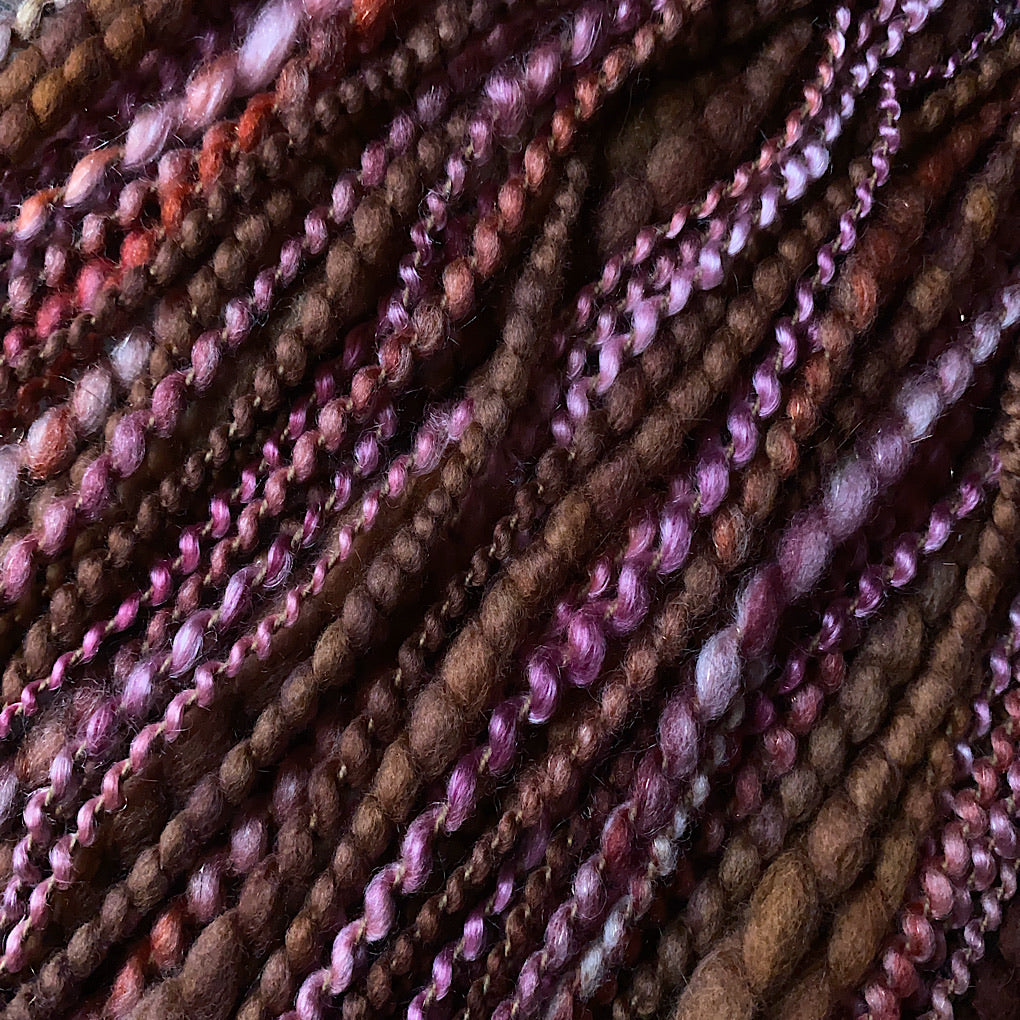 Hand spun yarn with sparkles