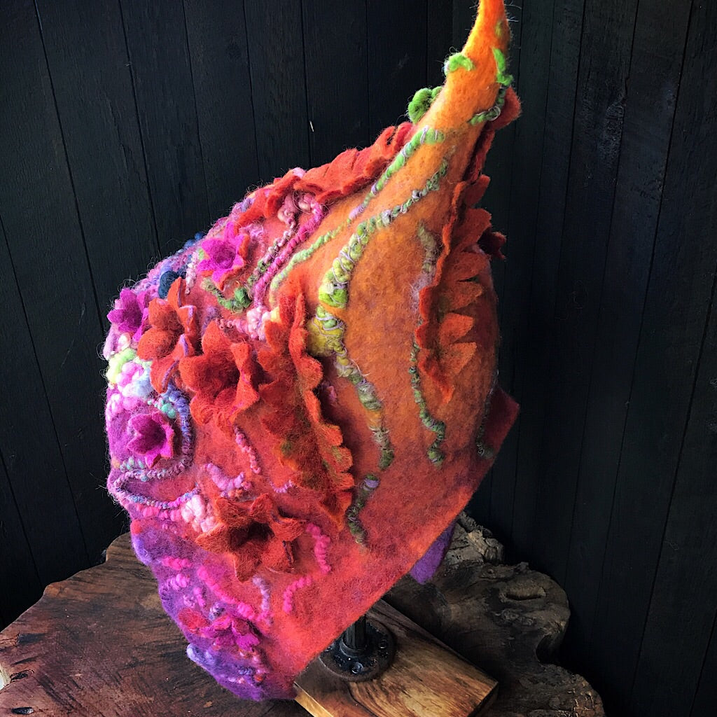 Fairy felted hood