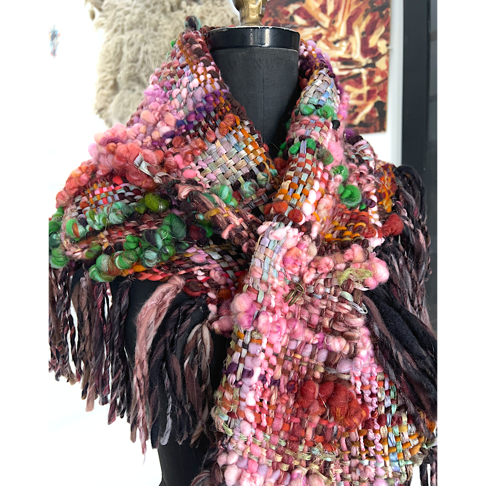 Wood Rose woven Shawl