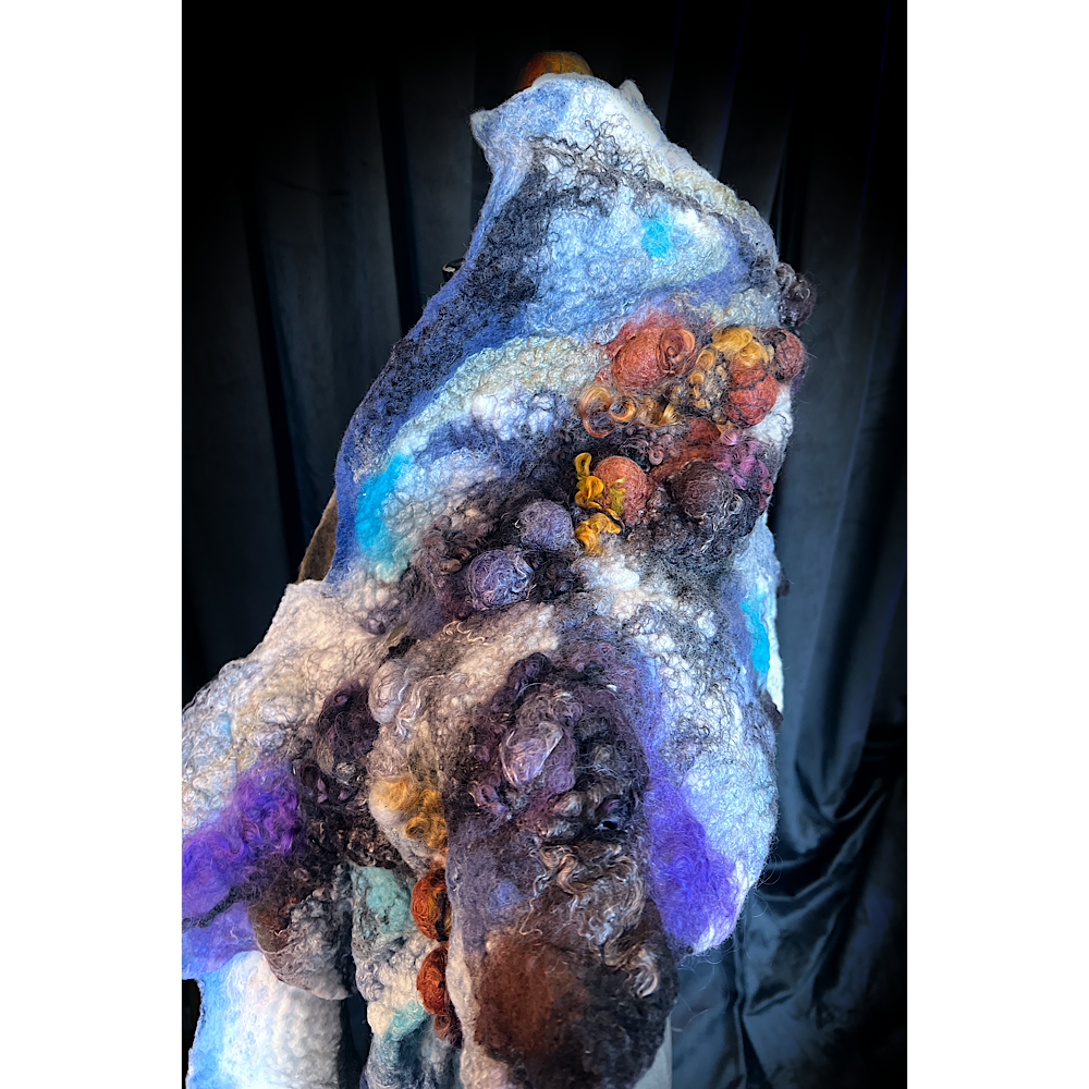 2022 Landscape serie  - Polar Sun - felted scarf