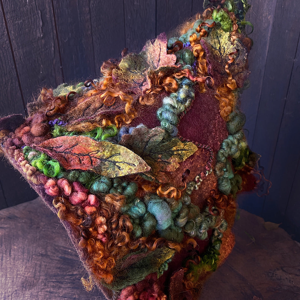 Legend of Fall Fairy felted hood 2