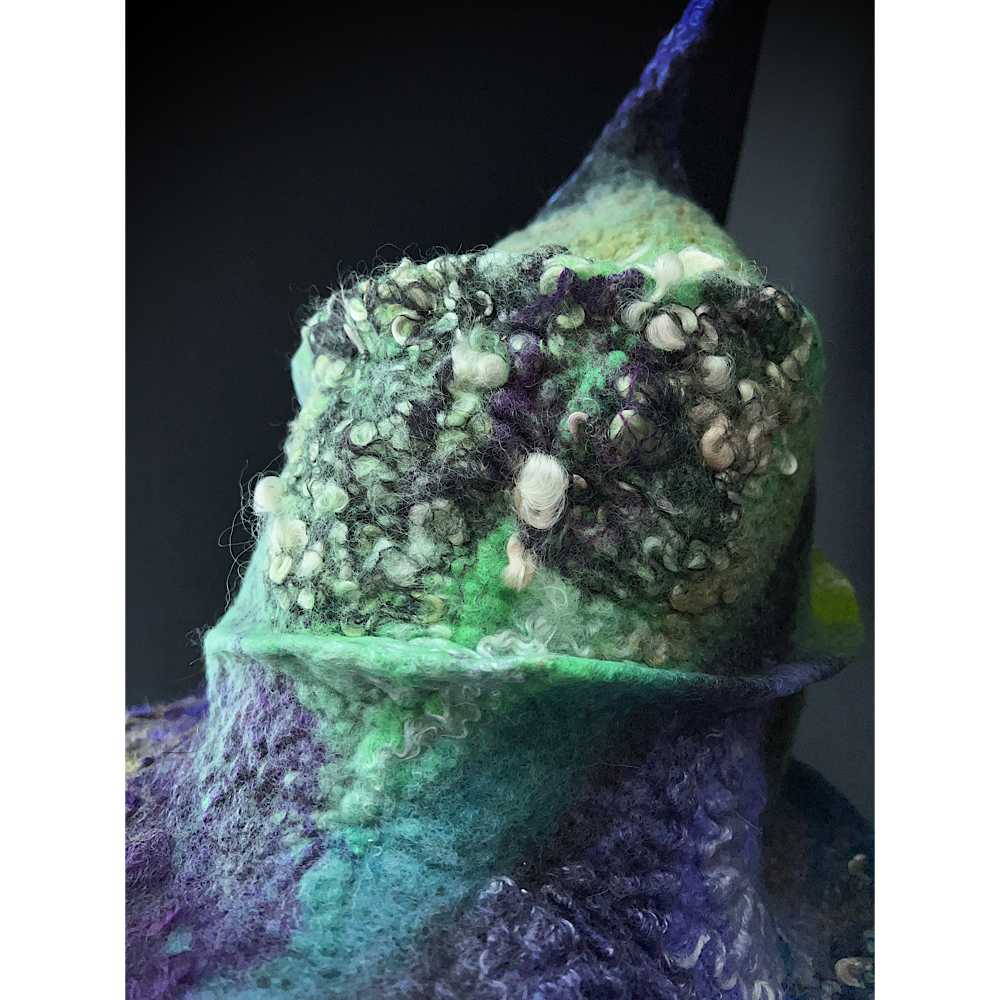 Nebula serie- felted witches hat