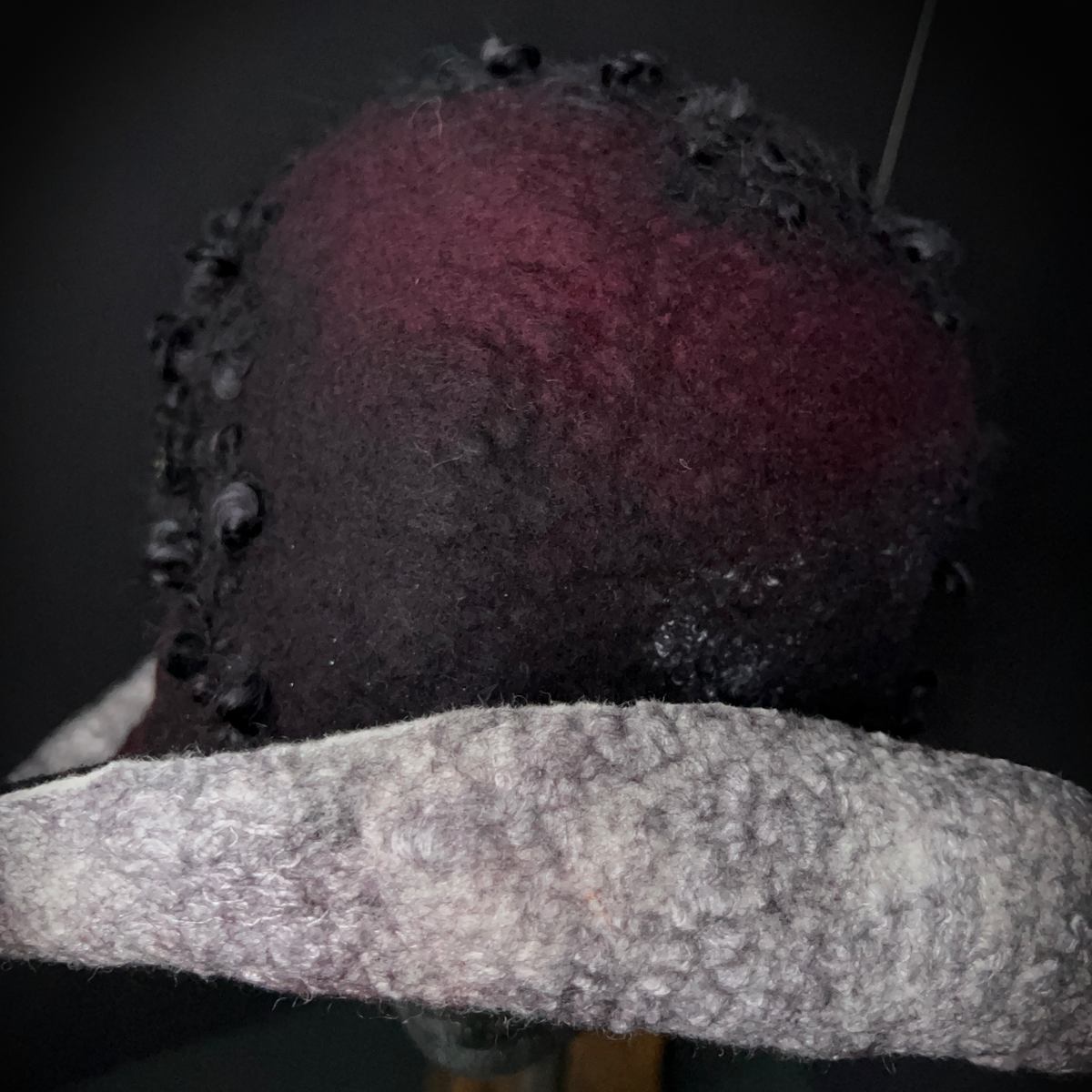 Felted flapper’s hat size 23.5”