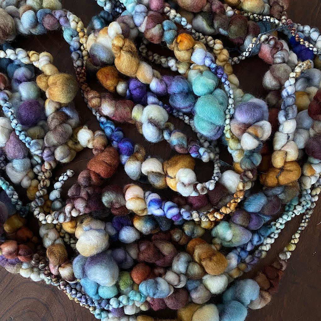 CUSTOM Landscape Jumbo boucle Art yarn