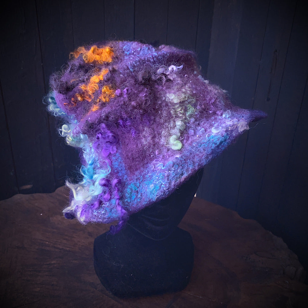 Felted cloche hat
