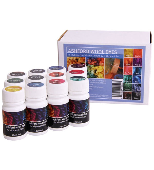 Ashford 12 colours Dye kit | Kit de teinture 12 couleurs Ashford - Mynoush