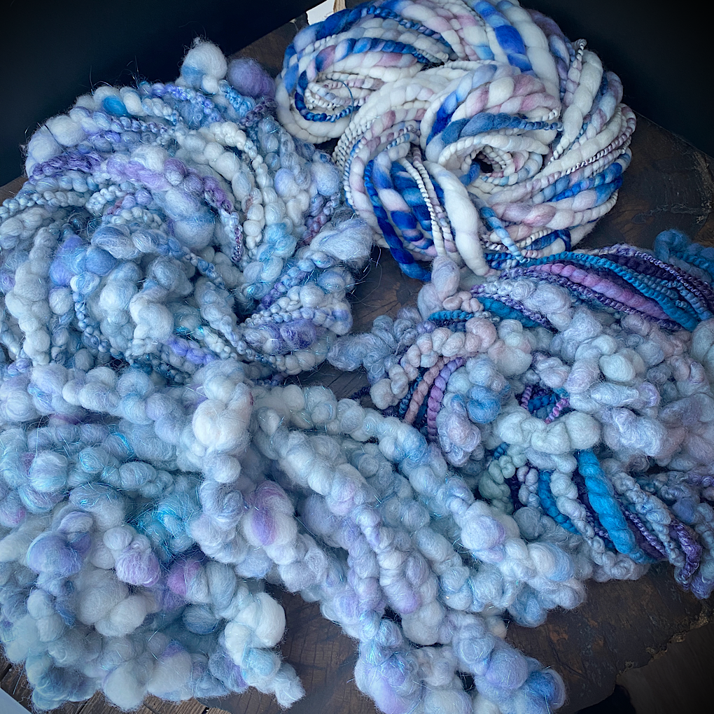 Ice Queen-  Large Set of art yarn- weaving kit