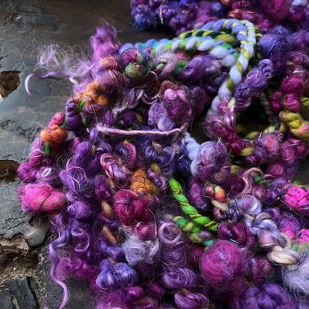 Magic mauve-  art yarn