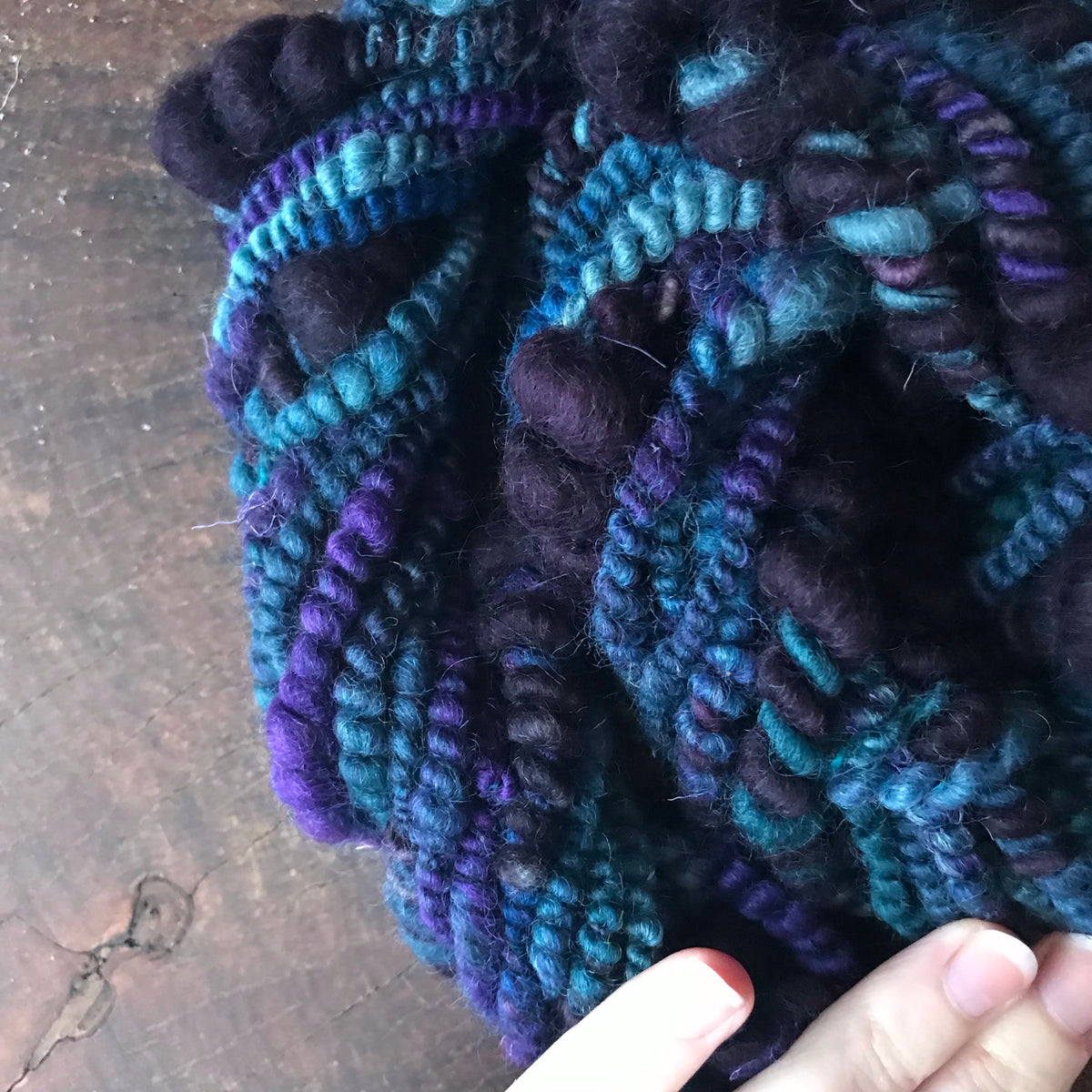 Blue black art yarn 90g - Mynoush