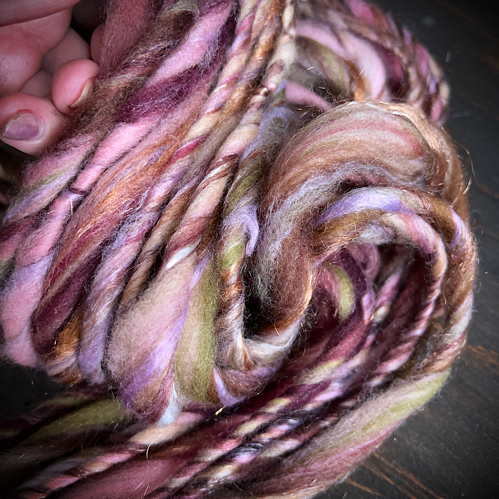 Hand spun single for knitting