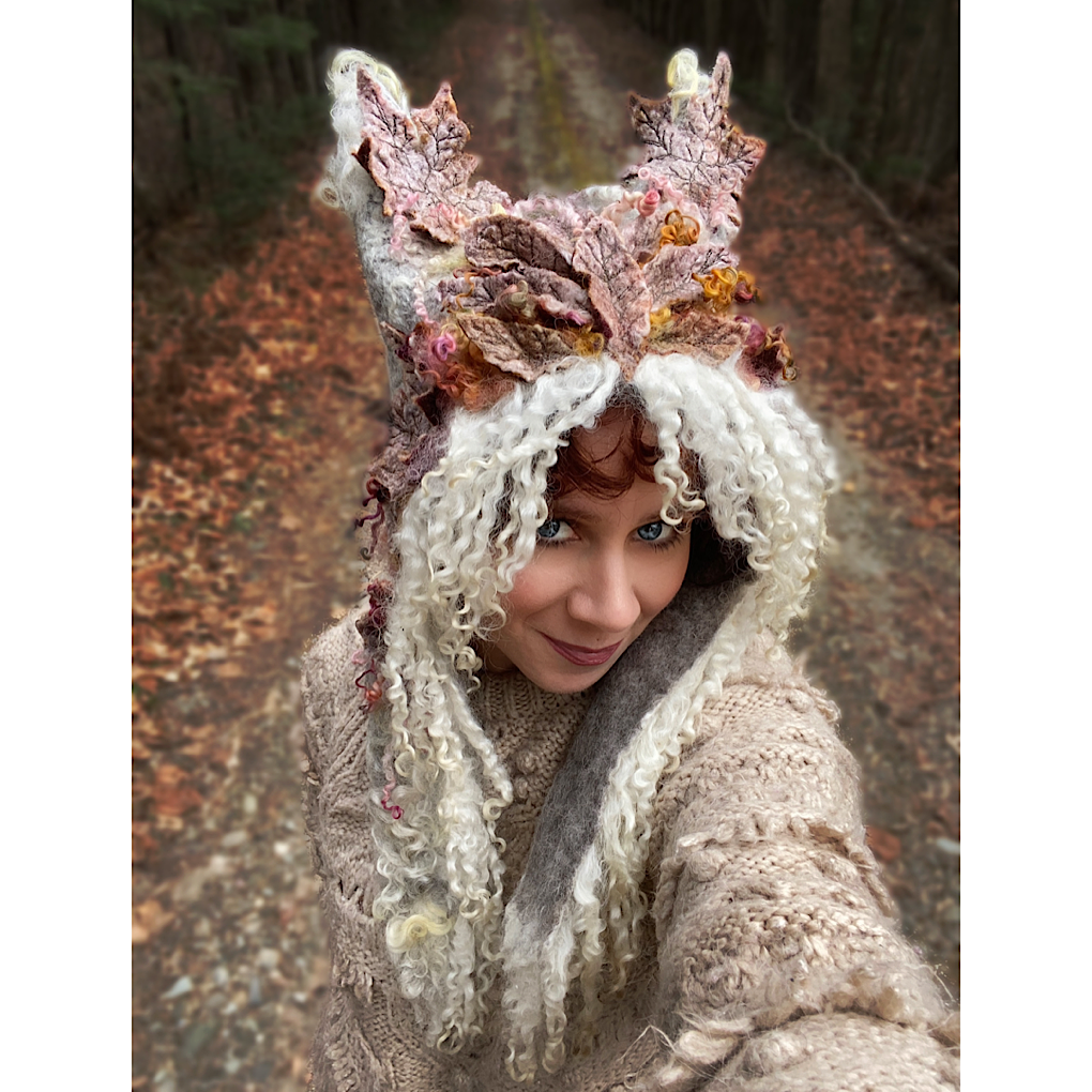 MADE TO ORDER L’esprit des bois felted hood