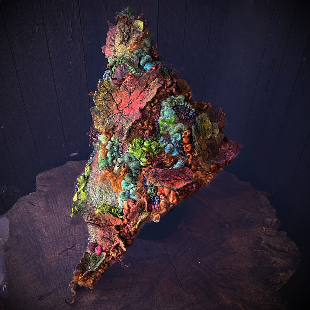 Legend of Fall Fairy felted hood 2