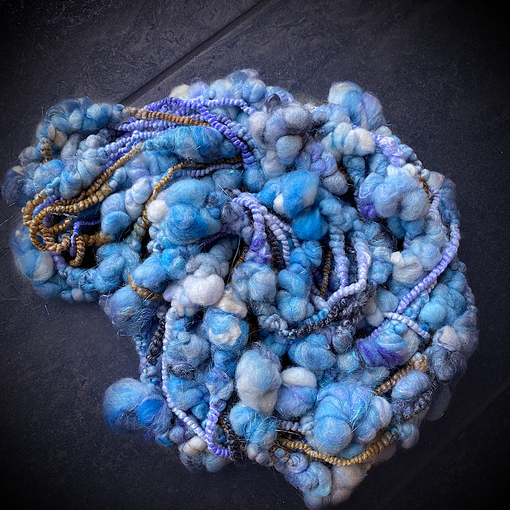 Midnight Snow merino Art yarn