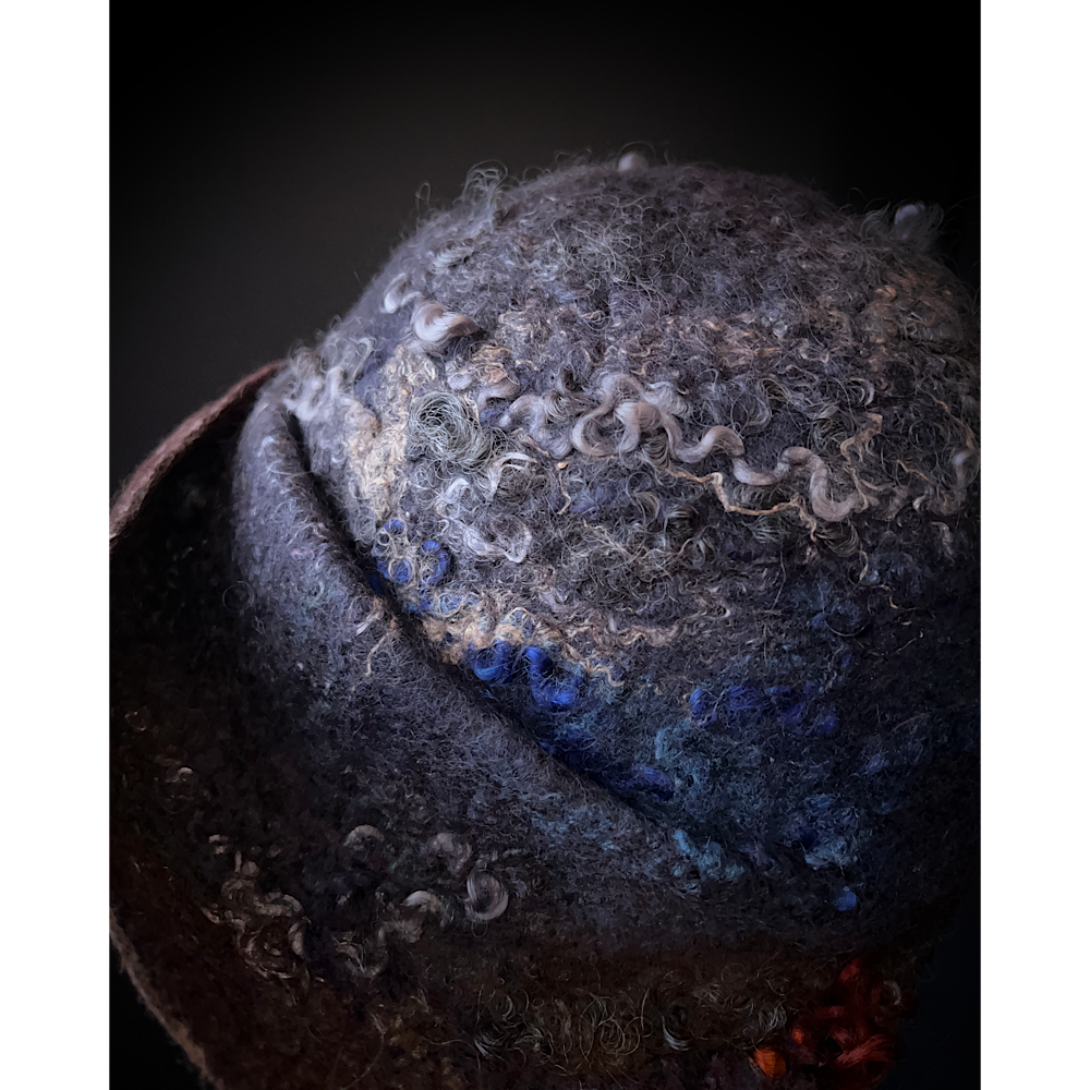 Felted cloche hat- 21”