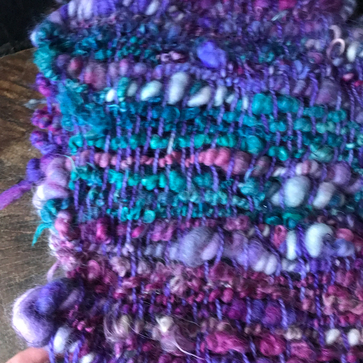 Purple scarf wool alpaca- Foulard mauve laine alpaga - Mynoush