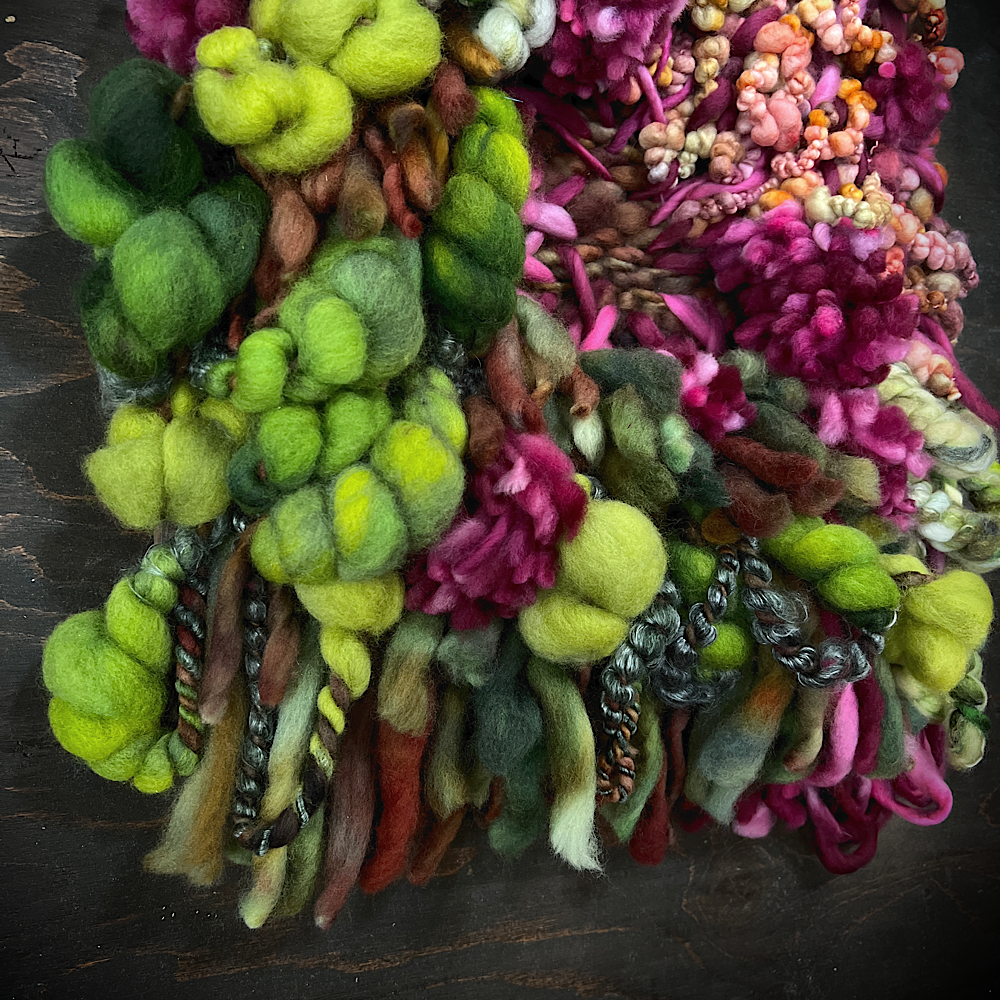 Blooming times - woven wall art