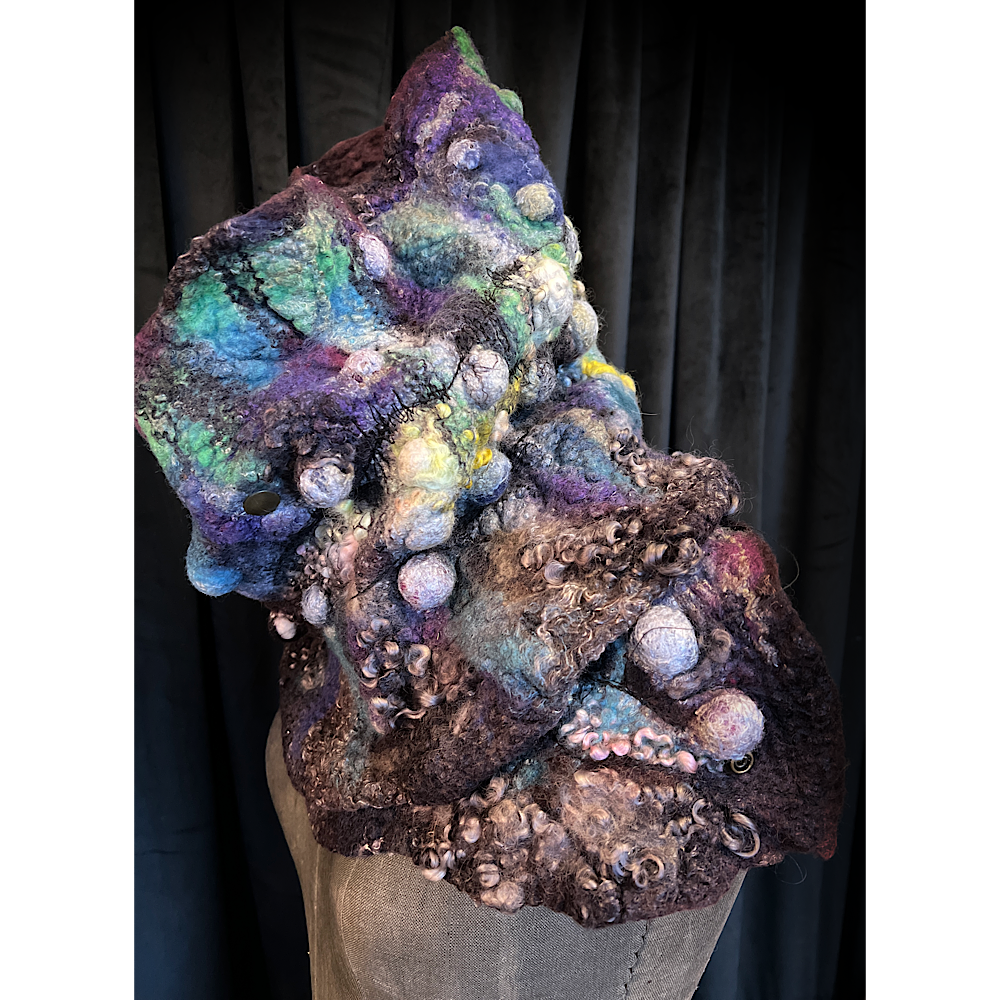 2022 Landscape serie  - Boreale - felted scarf
