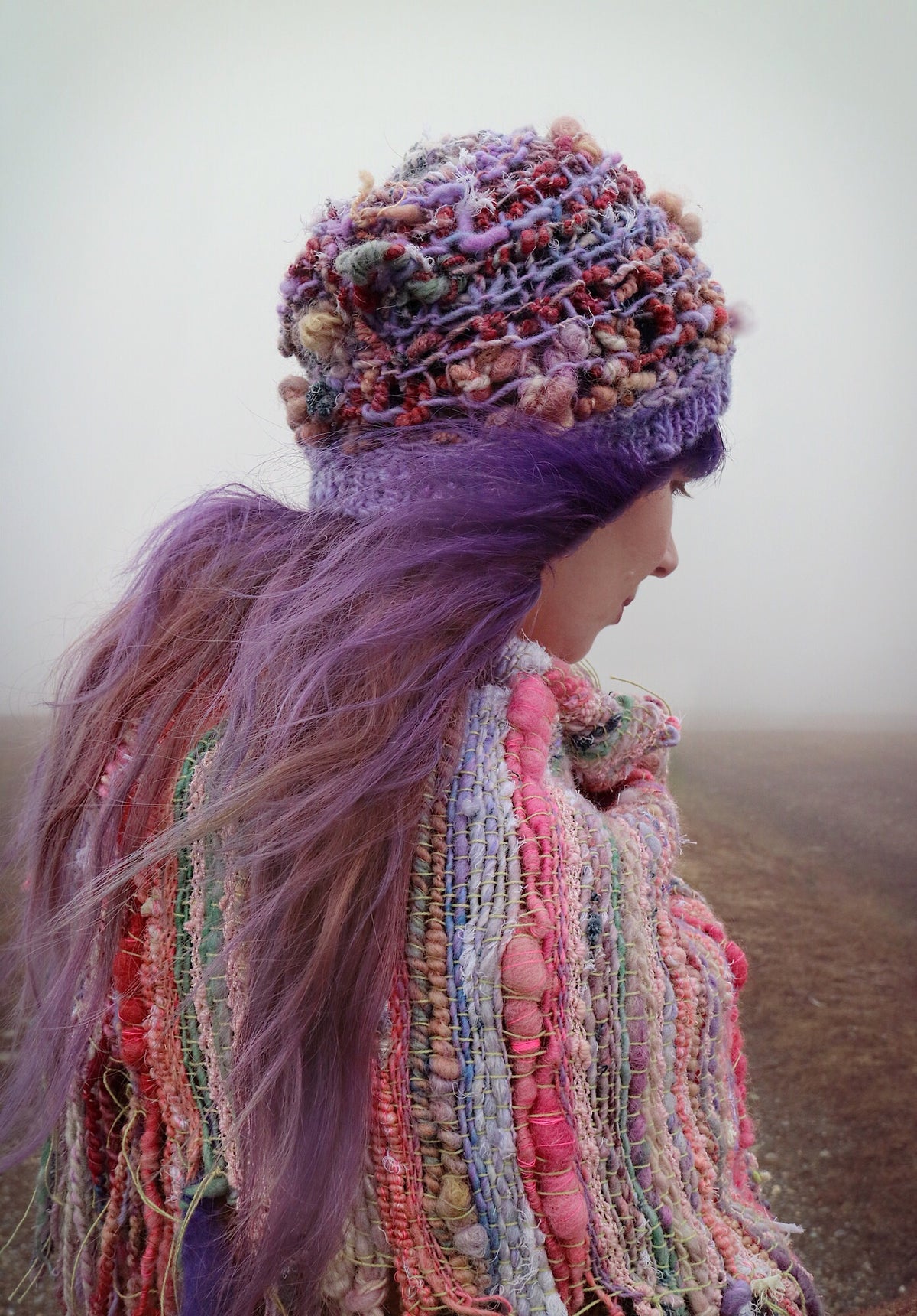 Purple knitted hat | Tuque mauve tricotée | 18”-22” - Mynoush