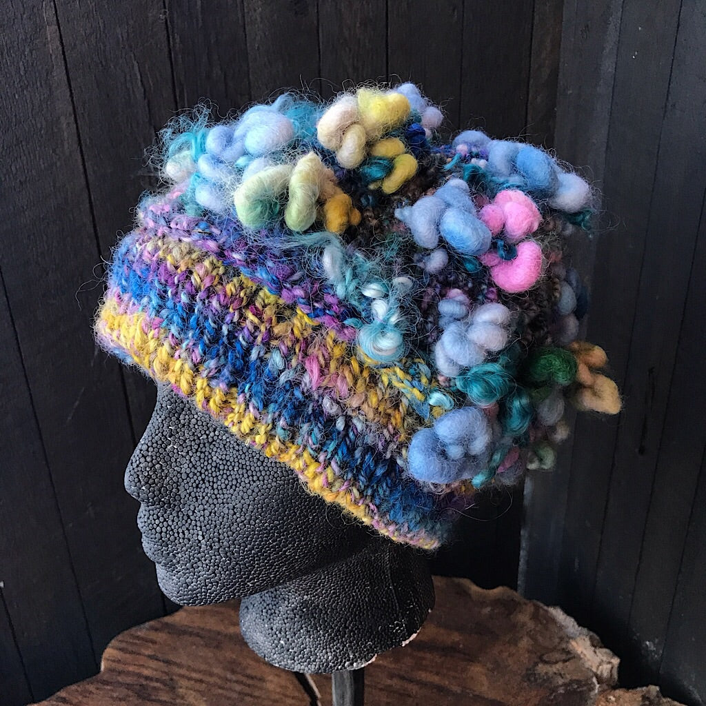 Blue knitted hat
