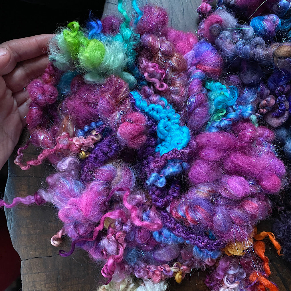 2020 art yarn leftovers mixed lot 200 grams