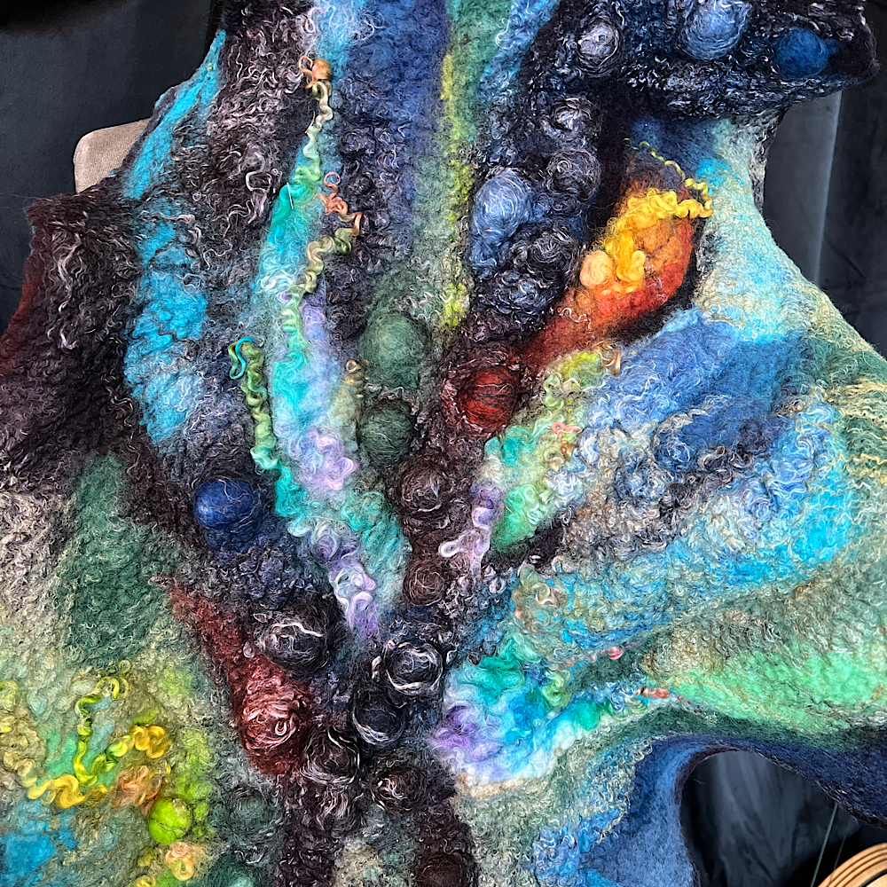 Deep thoughts - felted scarf